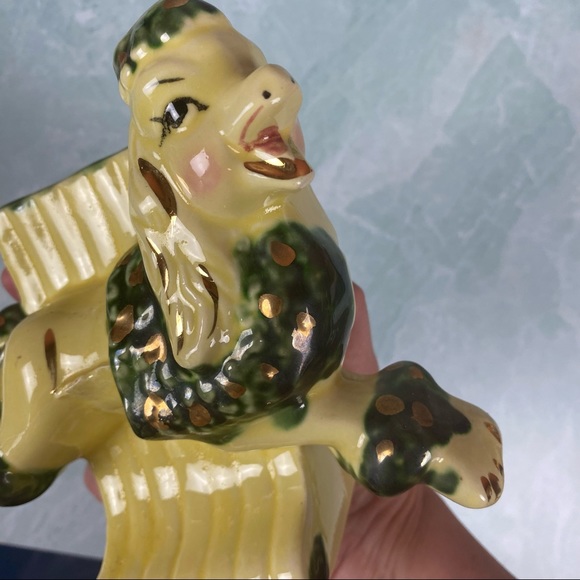 Vintage Ceramic Fashions by OPCO green poodle - Picture 8 of 11